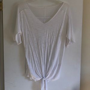 White tied blouse